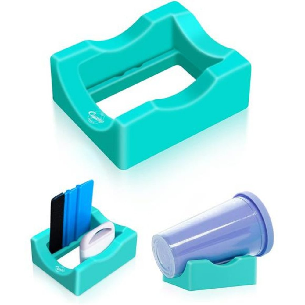 Small Silicone Cup Cradle with Built-in Slot for Crafting Tumblers